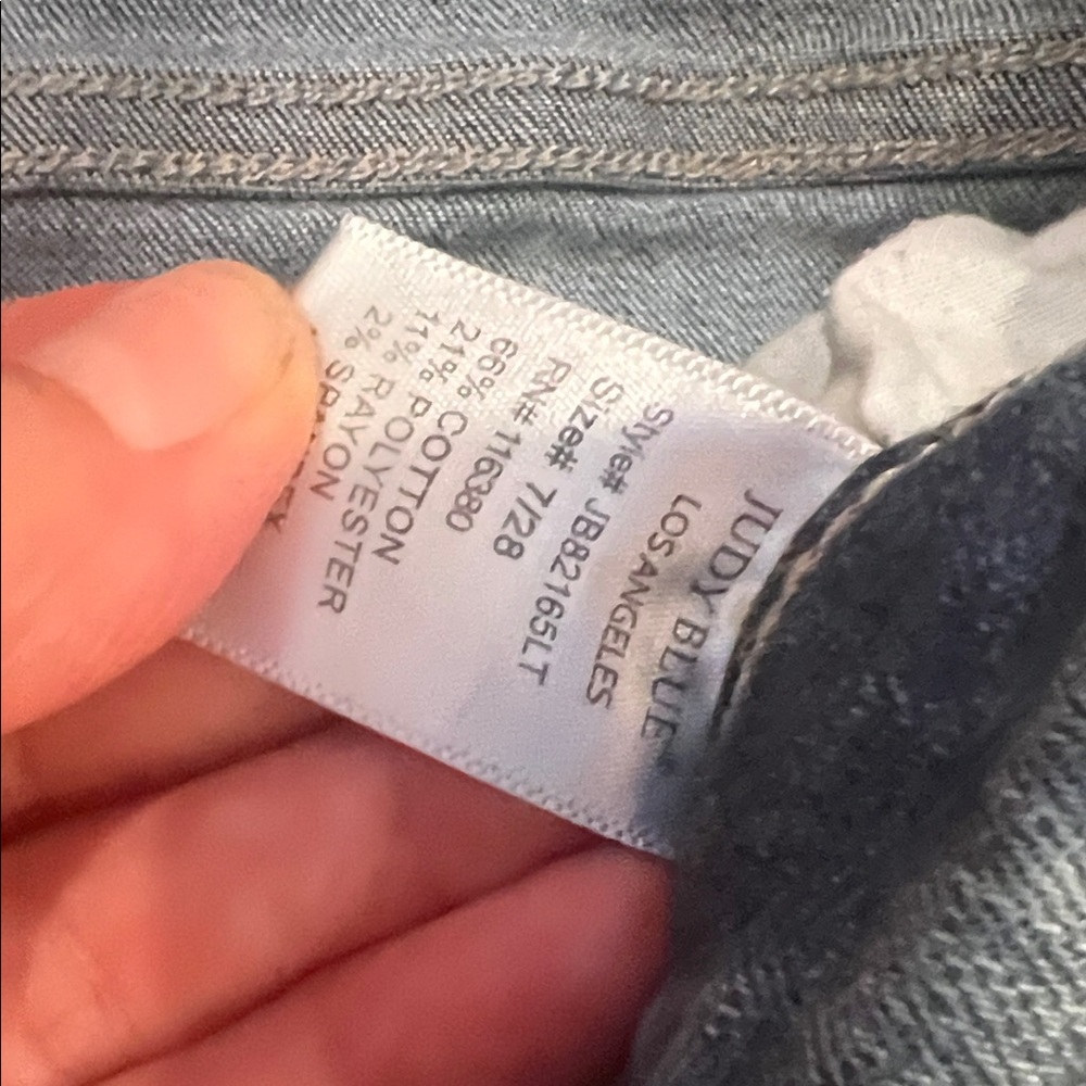 Judy Blue Light Blue Distressed Ankle Jeans - Picture 6 of 11